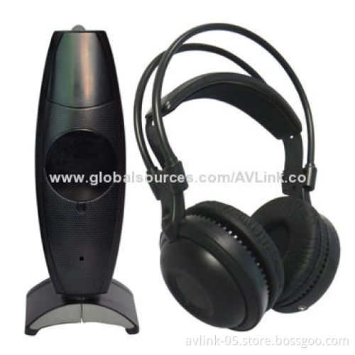 RF/UHF 863MHz Wireless Stereo Headphones for Silent Disco Parties/TVs/Computers with Transmitter